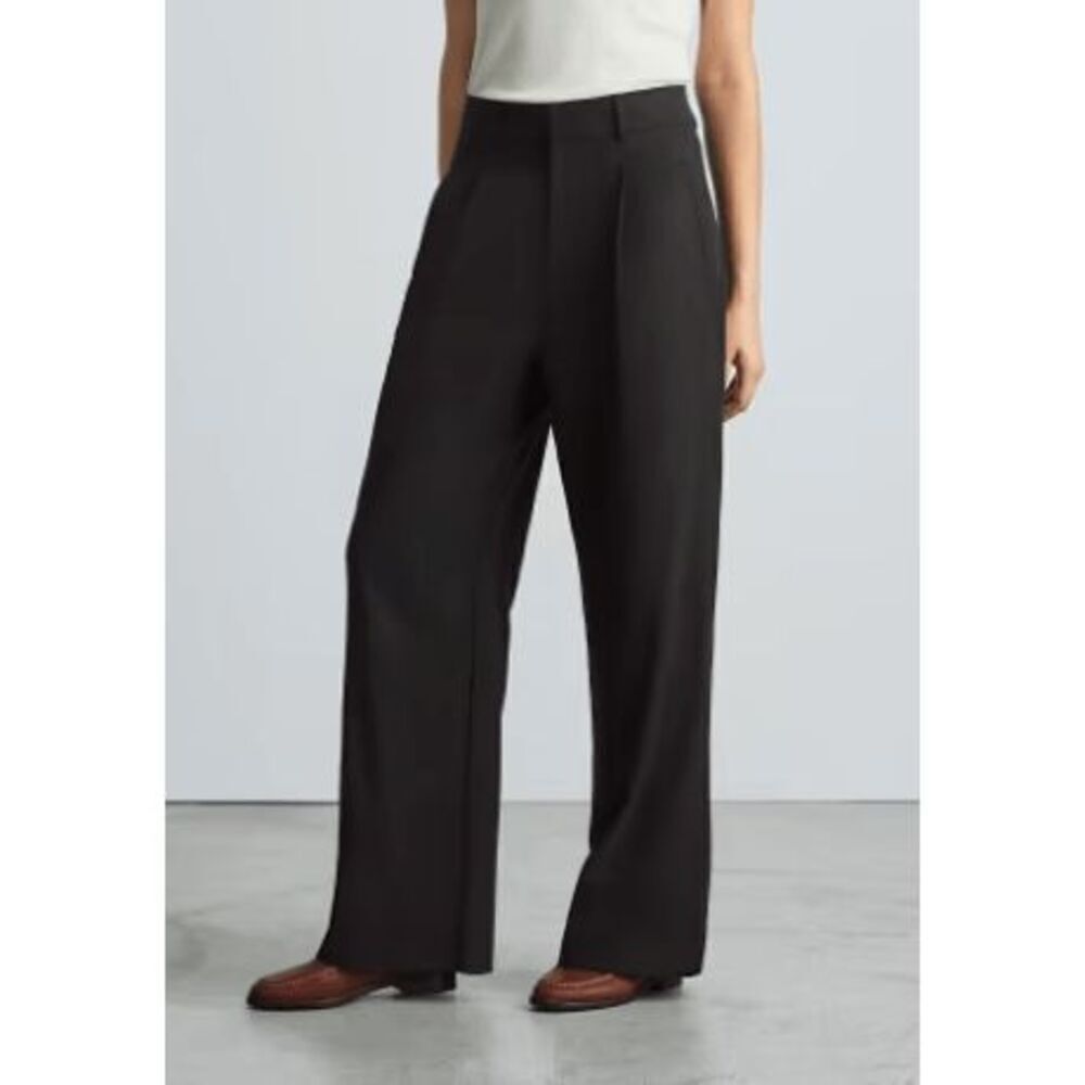 NWT Everlane Black High Rise Wide Leg The Way High Drape Pant Womens Size 10
